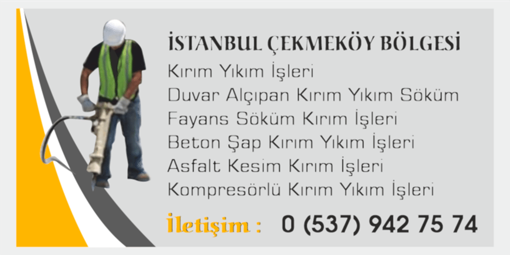 Çekmeköy Asfalt Kesim Beton Kesim Şap Kırım İşleri