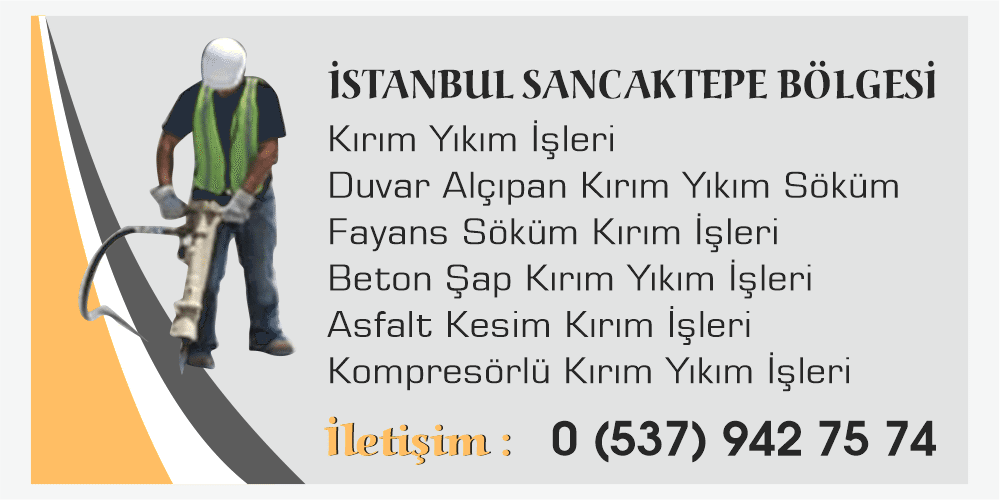 Sancaktepe Asfalt Kesim Beton Kesim Şap Kırım İşleri