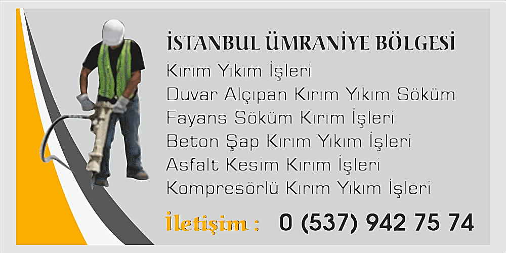 Ümraniye Kırım Yıkım İşleri Duvar Fayans Kırım Yıkım Ekibi